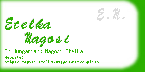 etelka magosi business card